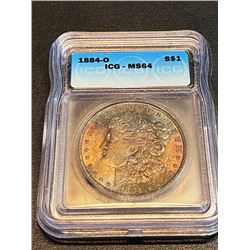 1884 O ICG MS 64 Morgan SIlver Dollar