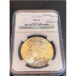 1922 S MS 64 NGC Silver Peace Dollar