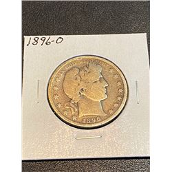 1896 O Silver Barber Half Dollar