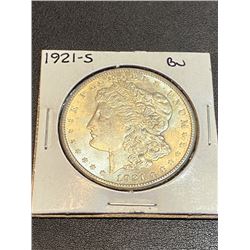 1921 S BU Morgan Silver Dollar