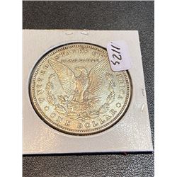 1890 CC Tail Bar Morgan Silver Dollar
