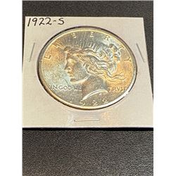 1922 S Silver Peace Dollar