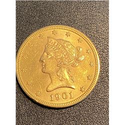 1901 $10 Gold Liberty Coin