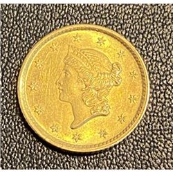 1854 $1 Gold Liberty Head Coin