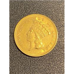 RARE 1878 $3 Gold Princess Coin