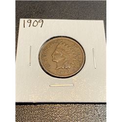 1909 XF AU Grade Indian Head Cent