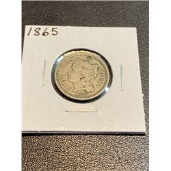1865 III - Nickel CIvil War Era Coin