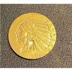1909 D $2.5 Gold Indian Coin