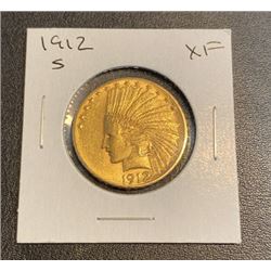 1912 S $10 Gold Indian Coin