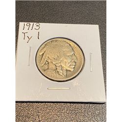 1913 Type -1 Buffalo Nickel VG Grade