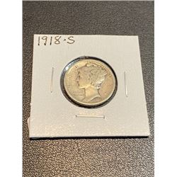 1918 S VG-F Grade Mercury Dime