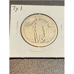 1917 TYPE 1 Standing Liberty Quarter AG-G Grade