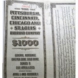 RARE Railroad Stock Certificate BOND Note