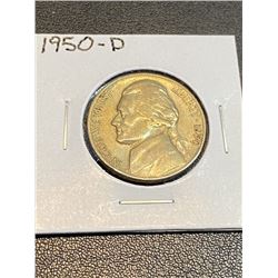 1950 D Jefferson Nickel