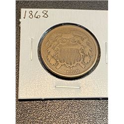 1868 VF-XF Grade 2 Cent Coin
