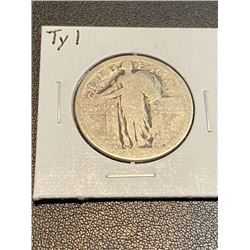 1917 TYPE 1 Standing Liberty Quarter
