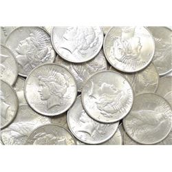 20 pcs. BU Peace Silver Dollars 1922-23