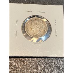 1891 5 Cents Canadian F-XF Grade