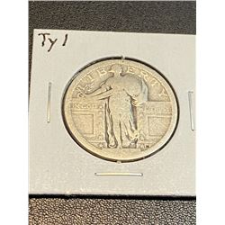 1917 Type 1 Standing Liberty Quarter
