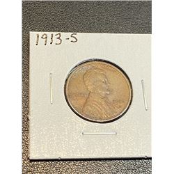 1913 S Lincoln Wheat Cent