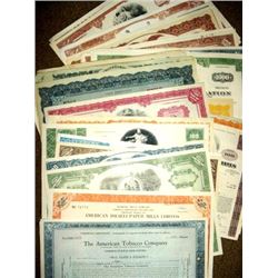 50 pcs. Random Type Collectible Stock Certificates
