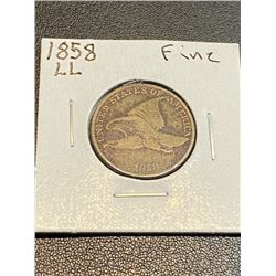 1858 Large Letters Flying Eagle Cent Fine Grade