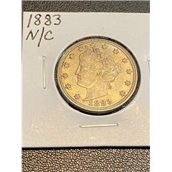 1883 No Cents V Nickel ( Racketeer)