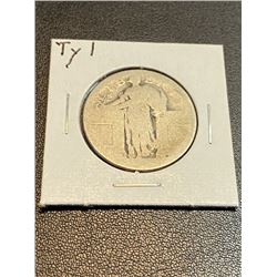 1917 Type 1 AG Grade Standing Liberty Quarter