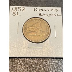 1858 SL Rot. Rev. Flying Eagle Cent