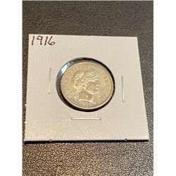 1916 AU BU Grade Barber Dime