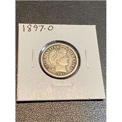 1897 O XF Grade Barber Dime- Key Date !!