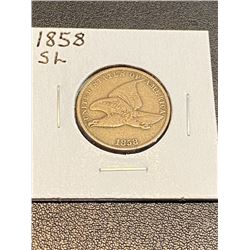 1858 SL Flying  Eagle Cent