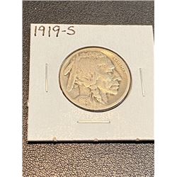 1919 S Full Date Buffalo Nickel