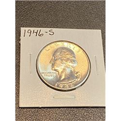 1946 S Washington Quarter Dollar