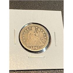 1845 Seated Liberty Dime