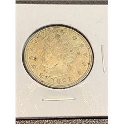 1893 V Nickel Liberty Head