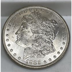 1882 P Crisp BU Morgan Silver Dollar