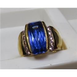 Vermeil over Sterling Ring - Quartz Stones