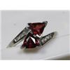Image 1 : Sterling Silver and Garnet Ring