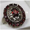 Image 1 : Sterling Silver and Garnet Ring