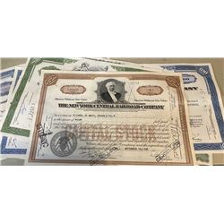 Lot of 10 pcs. Collectible Stock Certificates