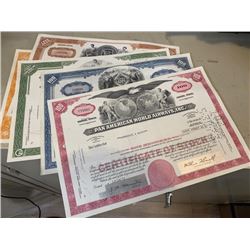 10 pcs. Collectible Vintage Stock Certificates