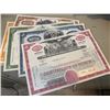 Image 1 : 10 pcs. Collectible Vintage Stock Certificates