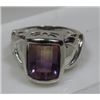 Image 1 : Sterling Silver Watermelon Ametrine Ring