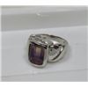 Image 2 : Sterling Silver Watermelon Ametrine Ring