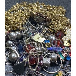 Large Lot of Estate Costume Jewelry 2 lbs.