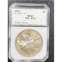 1999 Rainbow Toned - MS67 Better Date ASE