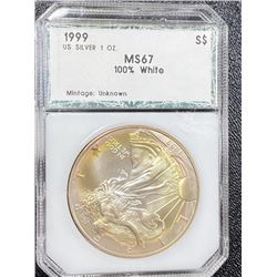 1999 MS 67 Better Date Rainbow Toned ASE