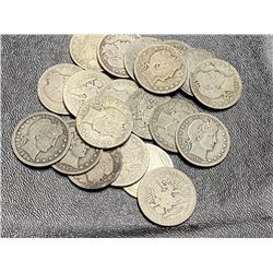 20 pcs. Barber Quarter Dollars Mixed Dates