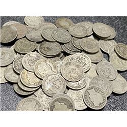100 pcs. Better Grade Barber Dimes